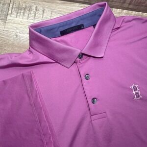 Greyson Clothiers Mens XL Magenta Purple Performance Golf Polo Shirt CC Logo